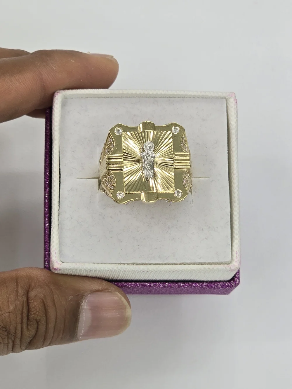 10k Real Gold Saint Jude Ring For Men